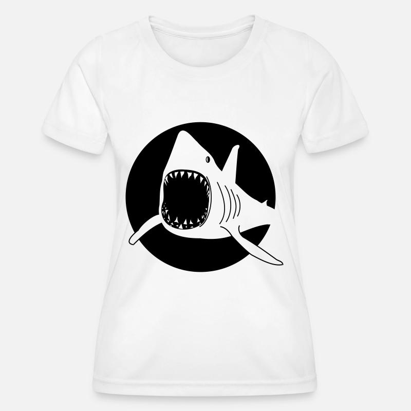 Shark - Women's Functional T-Shirt - white