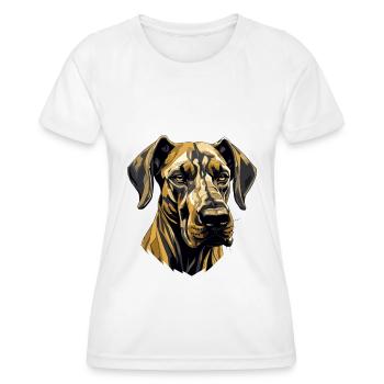 Great Dane Dog Head - Women's Functional T-Shirt - white - Front - AI Model Female 172 dark (172cm)