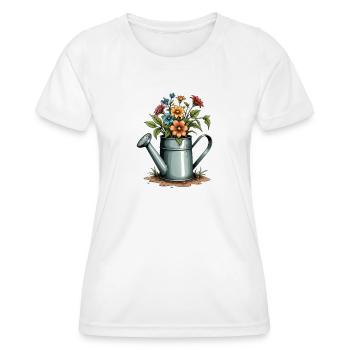 Gießkanne Bloom - Frauen Funktions-T-Shirt - Weiß - Vorne - AI Model Female 172 dark (172cm)