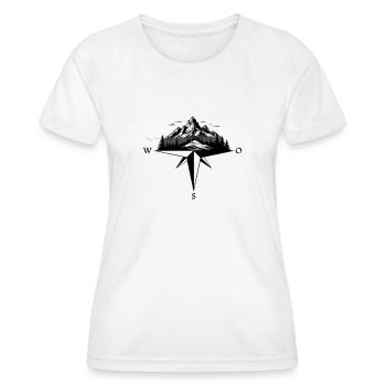 Mountain Compass Adventure - T-shirt sport Femme - blanc - Devant - AI Model Female 172 dark (172cm)