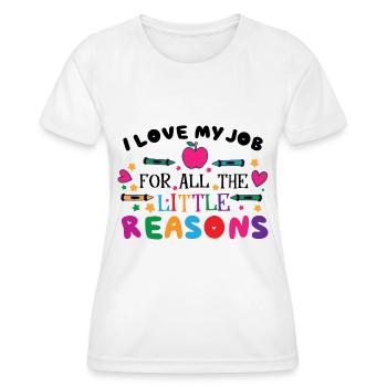 Cute Teacher Teaching - Women's Functional T-Shirt - white - Front - AI Model Female 172 dark (172cm)