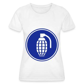 Granate waffe icon - Frauen Funktions-T-Shirt - Weiß - Vorne - AI Model Female 172 dark (172cm)