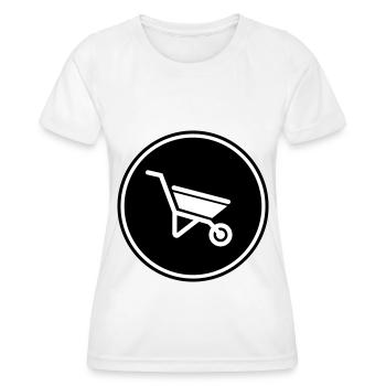 Symbole de brouette - T-shirt sport Femme - blanc - Devant - AI Model Female 172 dark (172cm)
