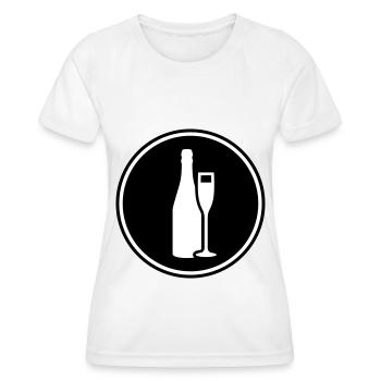 Red wine symbol - Women's Functional T-Shirt - white - Front - AI Model Female 172 dark (172cm)