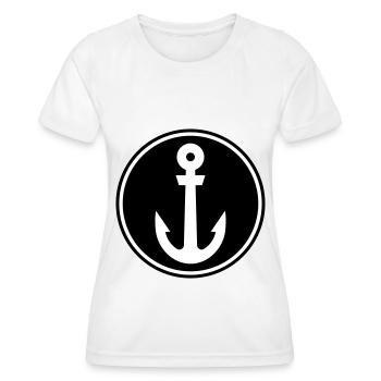Anker Seemann - Frauen Funktions-T-Shirt - Weiß - Vorne - AI Model Female 172 dark (172cm)