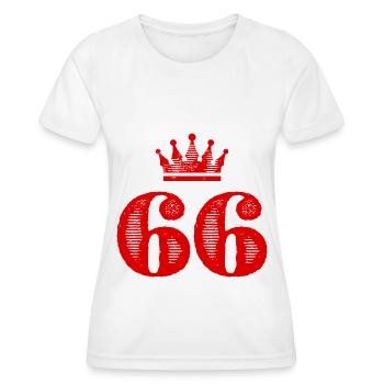 66 Number crown - Women's Functional T-Shirt - white - Front - AI Model Female 172 dark (172cm)