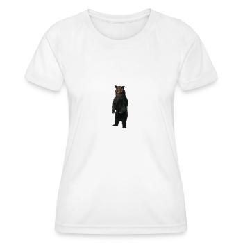 Standing bear - Women's Functional T-Shirt - white - Front - AI Model Female 172 dark (172cm)