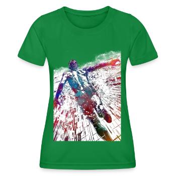 Swimmer sport #swimmer #sport - Women's Functional T-Shirt - kelly green - Front - AI Model Female 172 dark (172cm)