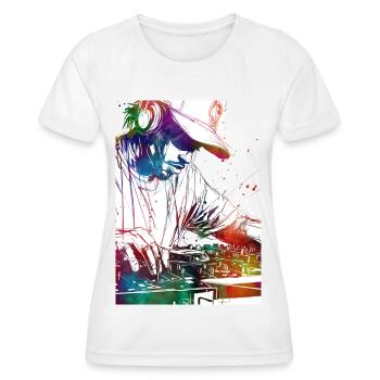 DJ music console - Women's Functional T-Shirt - white - Front - AI Model Female 172 dark (172cm)