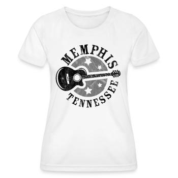 Memphis, Tennessee, Guitare - T-shirt sport Femme - blanc - Devant - AI Model Female 172 dark (172cm)