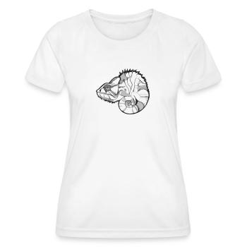 süßes kleines Chamäleon, Chamaeleon - Frauen Funktions-T-Shirt - Weiß - Vorne - AI Model Female 172 dark (172cm)