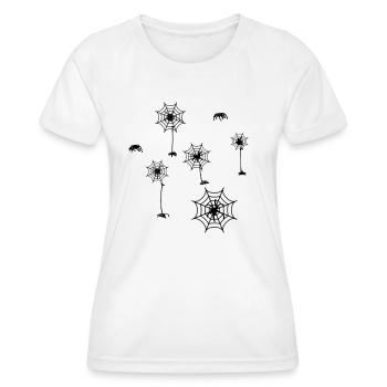 Spinnennetz, spinne, Netze, illustration - Frauen Funktions-T-Shirt - Weiß - Vorne - AI Model Female 172 dark (172cm)