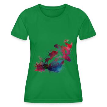 #motor #sport de course automobile - T-shirt sport Femme - vert - Devant - AI Model Female 172 dark (172cm)