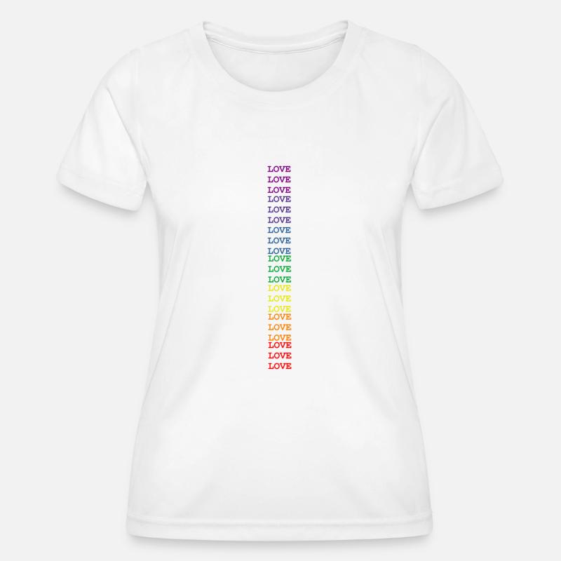 thumbnail Love vertical - Women's Functional T-Shirt - white