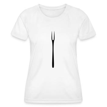 barbecue fork - Women's Functional T-Shirt - white - Front - AI Model Female 172 dark (172cm)
