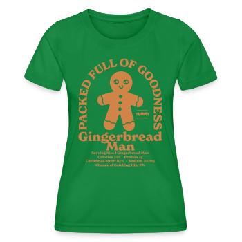 Lebkuchenmann - Frauen Funktions-T-Shirt - Kelly Green - Vorne - AI Model Female 172 dark (172cm)