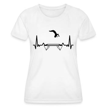 Trampoline Fitness Entraînement RYTHME CARDIAQUE TRAMPOLINE - T-shirt sport Femme - blanc - Devant - AI Model Female 172 dark (172cm)