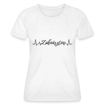 Dentist Herzschlag Zahnärztin - Frauen Funktions-T-Shirt - Weiß - Vorne - AI Model Female 172 dark (172cm)