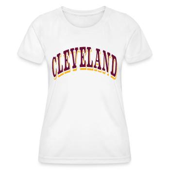 Cleveland - Frauen Funktions-T-Shirt - Weiß - Vorne - AI Model Female 172 dark (172cm)