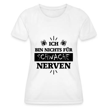 Nichts für schwache Nerven - Frauen Funktions-T-Shirt - Weiß - Vorne - AI Model Female 172 dark (172cm)