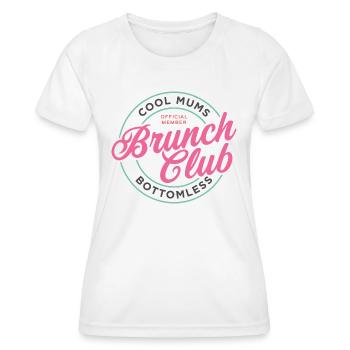 Cool Mums Brunch Club - Frauen Funktions-T-Shirt - Weiß - Vorne - AI Model Female 172 dark (172cm)