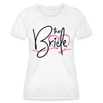 LA MARIÉE - COEUR ENTERREMENT DE VIE DE JEUNE FILLE DE JEUNE FILLE MARIÉE - T-shirt sport Femme - blanc - Devant - AI Model Female 172 dark (172cm)
