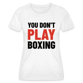 Boxkämpfer, Boxsport, Boxen Geschenkidee - Frauen Funktions-T-Shirt - Weiß - Vorne - AI Model Female 172 dark (172cm)
