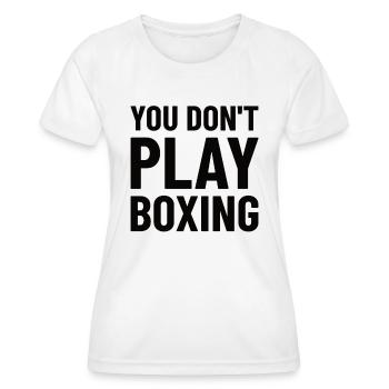 Boxkämpfer, Boxsport, Boxen Geschenkidee - Frauen Funktions-T-Shirt - Weiß - Vorne - AI Model Female 172 dark (172cm)