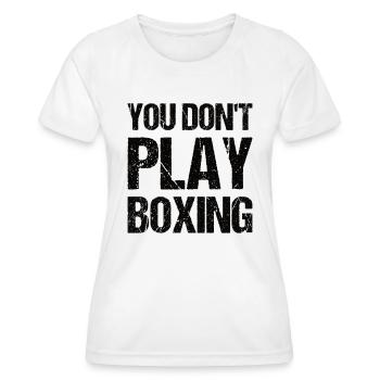 Boxkämpfer, Boxsport, Boxen Geschenkidee - Frauen Funktions-T-Shirt - Weiß - Vorne - AI Model Female 172 dark (172cm)