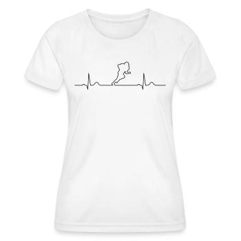 Herzschlag Football, American Football, GFL - Frauen Funktions-T-Shirt - Weiß - Vorne - AI Model Female 172 dark (172cm)