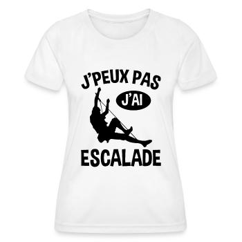 Je Peux Pas J'ai Escalade - T-shirt sport Femme - blanc - Devant - AI Model Female 172 dark (172cm)