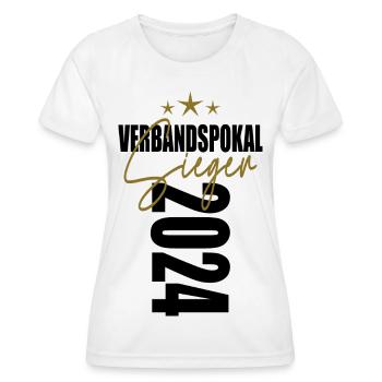 Verbandspokal Sieger 2024 - Frauen Funktions-T-Shirt - Weiß - Vorne - AI Model Female 172 dark (172cm)