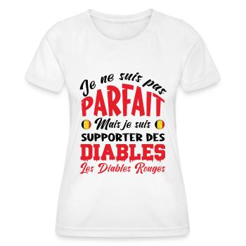 DIABLES ROUGE BELGIQUE - T-shirt sport Femme - blanc - Devant - AI Model Female 172 dark (172cm)