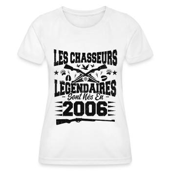 Chasseur légendaire nées en 2006 anniversaire - T-shirt sport Femme - blanc - Devant - AI Model Female 172 dark (172cm)