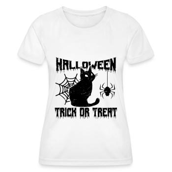 halloween | trick or treat - T-shirt sport Femme - blanc - Devant - AI Model Female 172 dark (172cm)