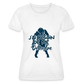 J’ai besoin de me détendre - T-shirt sport Femme - blanc - Devant - AI Model Female 172 dark (172cm)