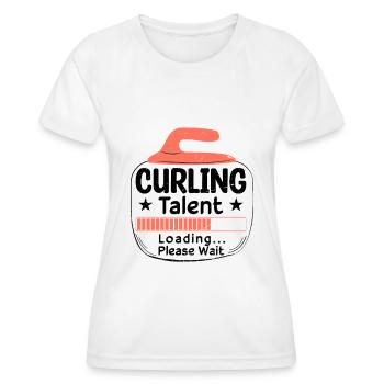 Curling-Talent laden - Frauen Funktions-T-Shirt - Weiß - Vorne - AI Model Female 172 dark (172cm)