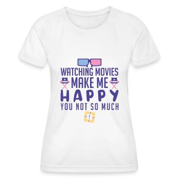 Cinéma Film - T-shirt sport Femme - blanc - Devant - AI Model Female 172 dark (172cm)