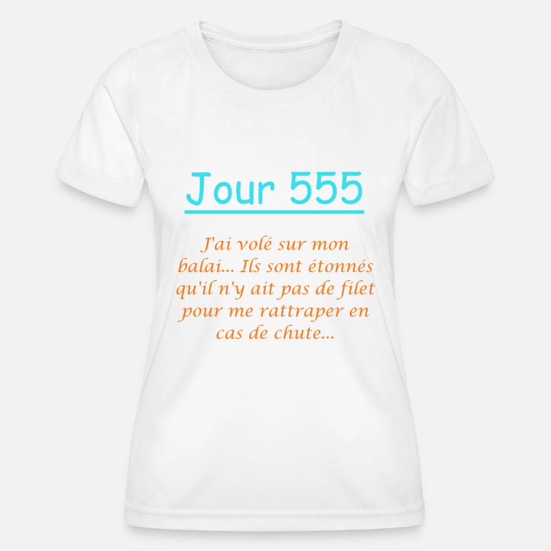 Day 555 – Magic Flight Without a Net - Women's Functional T-Shirt - white