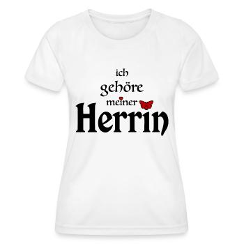 Herrin Domina Sklave Spruch - Frauen Funktions-T-Shirt - Weiß - Vorne - AI Model Female 172 dark (172cm)