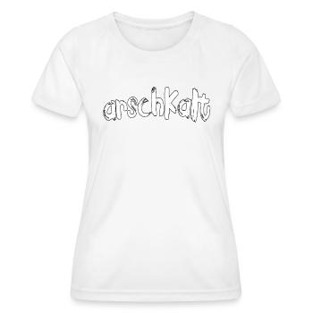 Arschkalt, kälte frost Winter Statement Spruch - Frauen Funktions-T-Shirt - Weiß - Vorne - AI Model Female 172 dark (172cm)