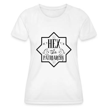 Hex Das Patriarchat - Frauen Funktions-T-Shirt - Weiß - Vorne - AI Model Female 172 dark (172cm)