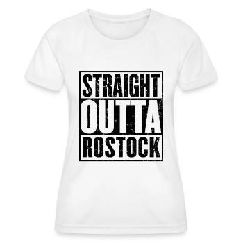 Direkt aus Rostock - Frauen Funktions-T-Shirt - Weiß - Vorne - AI Model Female 172 dark (172cm)