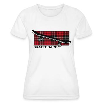 skateboard skate-life halfpipe skateboarder sk8 - Women's Functional T-Shirt - white - Front - AI Model Female 172 dark (172cm)