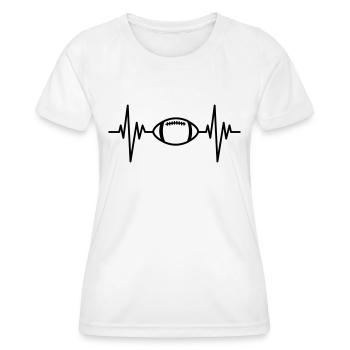 Rugby Ball Pulse - Women's Functional T-Shirt - white - Front - AI Model Female 172 dark (172cm)