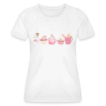 halloween herbst kaffee sweet Latte coffee pumkin - Frauen Funktions-T-Shirt - Weiß - Vorne - AI Model Female 172 dark (172cm)