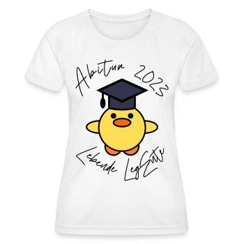 Abitur Abschluss 2023 Lebende LegEnte - Frauen Funktions-T-Shirt - Weiß - Vorne - AI Model Female 172 dark (172cm)