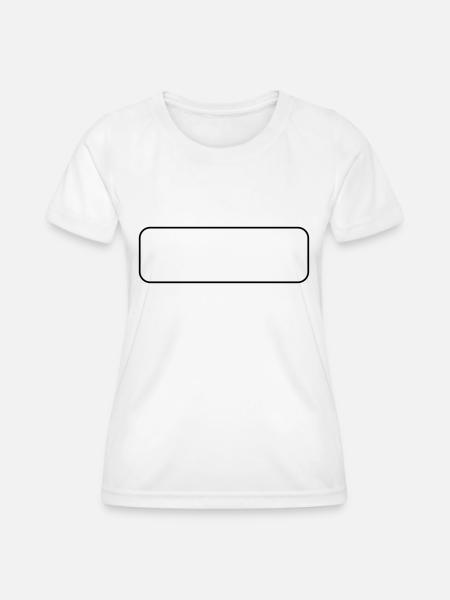 Abgerundetes Rechteck - Frauen Funktions-T-Shirt - Weiß