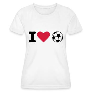 Fussball - Fußball - Frauen Funktions-T-Shirt - Weiß - Vorne - AI Model Female 172 dark (172cm)