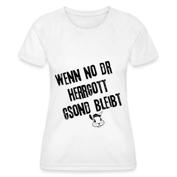 Göttliche Gelassenheit | Redewendung - Frauen Funktions-T-Shirt - Weiß - Vorne - AI Model Female 172 dark (172cm)